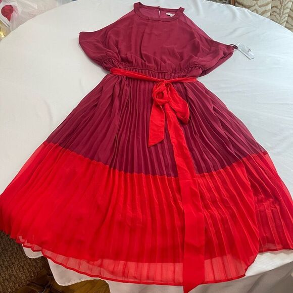 NWT Sandra Darren Razzle Berry Plus Size Dress Size 26W New - Picture 1 of 7